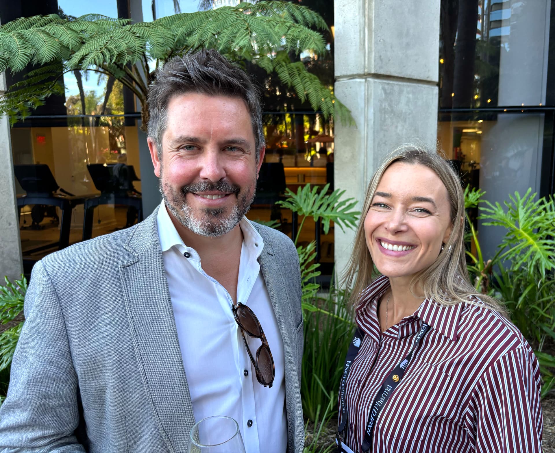Two delegates at the BIO welcome reception