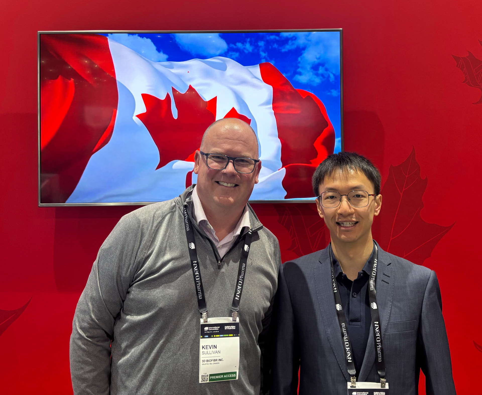 Delegates at the Canada Pavilion booth