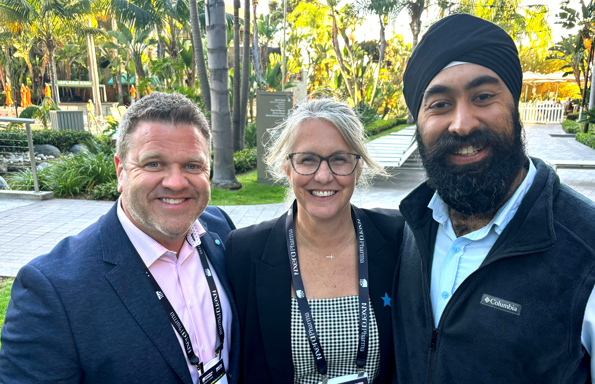 Three delegates at the Atlantic Canada reception